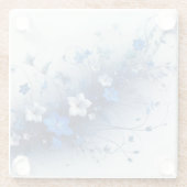  Blue and White Floral Vine Throw Pillow  ガラスコースター (裏面)