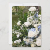 blue and white floral wedding invitation 招待状 (裏面)