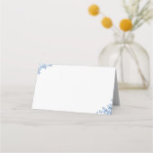 Blue and White Floral Wedding Place Cards プレイスカード (裏面)