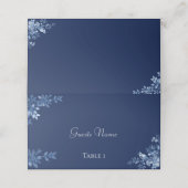 Blue and White Floral Wedding Place Cards プレイスカード (外部開封)
