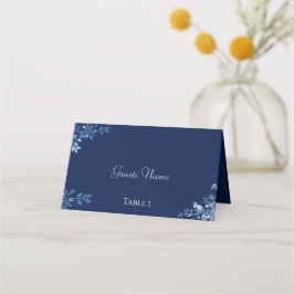 Blue and White Floral Wedding Place Cards プレイスカード