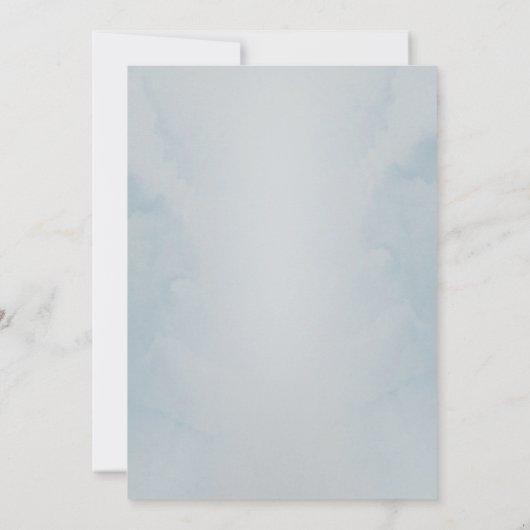 Blue and White Flower Beauty Wedding Invitation 招待状 (裏面)