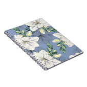 Blue and White Flower Pattern | Notebook Journal ノートブック (右側)