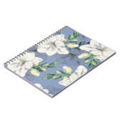 Blue and White Flower Pattern | Notebook Journal ノートブック (左側)