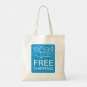 Blue and White Free Shipping Icon トートバッグ (裏面)