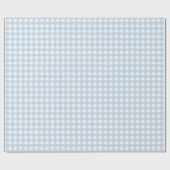 Blue and White Gingham ラッピングペーパー (フラット)