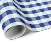 Blue And White Gingham  ラッピングペーパー (ロールコーナー)