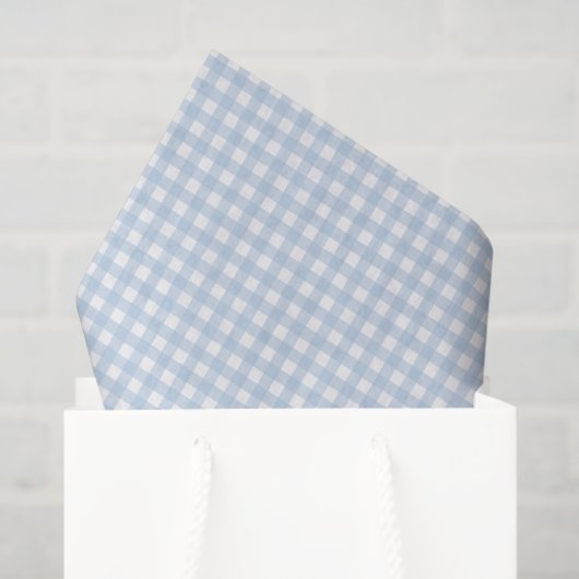 Blue and White Gingham 薄葉紙 (ギフトバッグ)