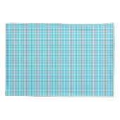 Blue and white gingham check pattern displayed  枕カバー (裏面)