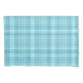 Blue and white gingham check pattern displayed  枕カバー (正面)