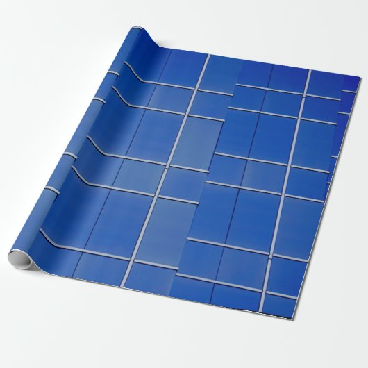 Blue and white glass windows ラッピングペーパー (アンロールド)