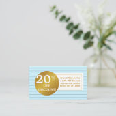 Blue and White Gold Label Discount Coupon Card 割引カード (スタンド正面)