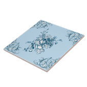 Blue and White Grapes & Fruit Pattern タイル (側面)