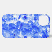 Blue and white i-Phone Case iPhoneケース (裏面横)