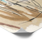 Blue and White Lighthouse ポスター (角)