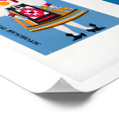 Blue and White Matchbox Label Collage, clean ポスター (角)