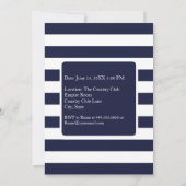 Blue and White Mens Birthday Party  招待状 (裏面)