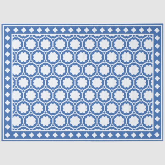 Blue and White Modern Bone Inlay Decoupage Paper 薄葉紙 (正面)