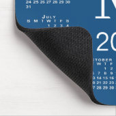 Blue and White Monogram 2026 Calendar マウスパッド (コーナー)