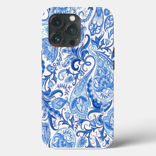 Blue and White Paisley Case-Mate iPhoneケース (裏面)