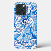 Blue and White Paisley Case-Mate iPhoneケース (裏面)