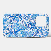 Blue and White Paisley Case-Mate iPhoneケース (裏面 (横))