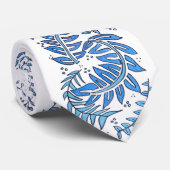 Blue and White Patterned Necktie ネクタイ (ロール)