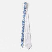 Blue and White Patterned Necktie ネクタイ (裏面)