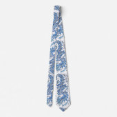 Blue and White Patterned Necktie ネクタイ (裏面)