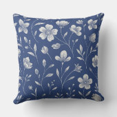 Blue and White Pillows - Customizable - Home Decor クッション (裏面)