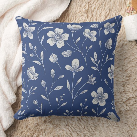 Blue and White Pillows - Customizable - Home Decor クッション (ブランケット)