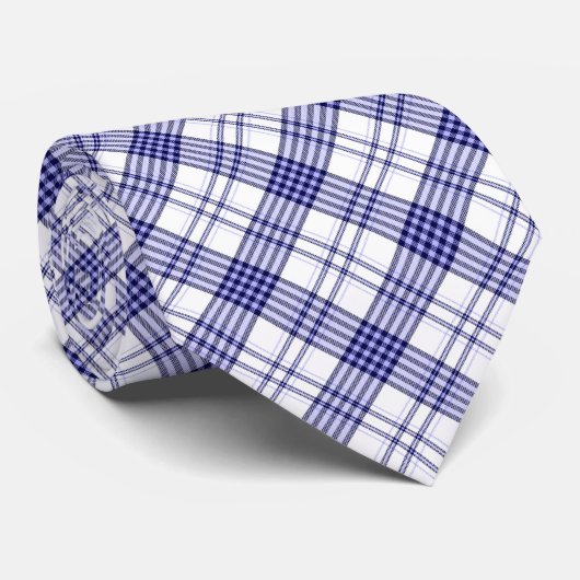 Blue And White Plaid  ネクタイ (ロール)