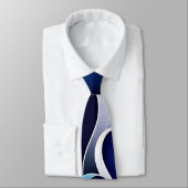 Blue and White Ribbons ネクタイ (タイ)