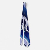 Blue and White Ribbons ネクタイ (裏面)