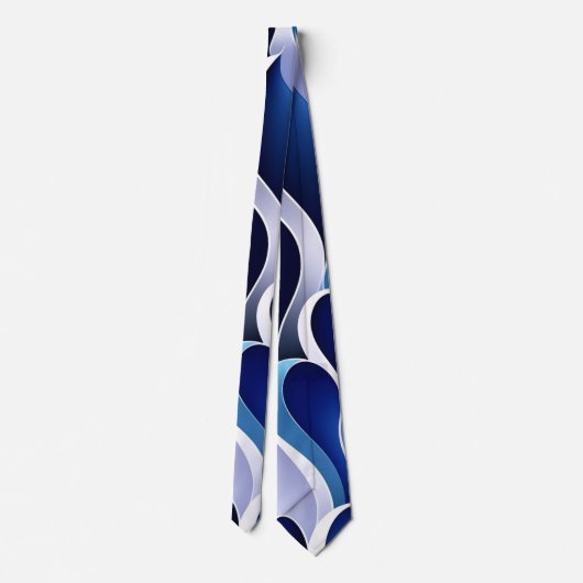 Blue and White Ribbons ネクタイ (裏面)