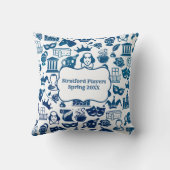 Blue and White Shakespeare Lover Pillow クッション (裏面)