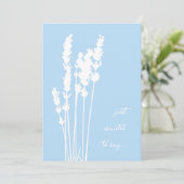 Blue and White Silhouetted Floral Card カード (スタンド正面)