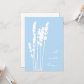 Blue and White Silhouetted Floral Card カード (正面/裏面インサイチュ)