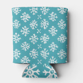 Blue and White Snowflakes Christmas patterns 缶クーラー (裏面)