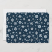 Blue  and White Snowflakes Photo Christmas Card シーズンカード (裏面)
