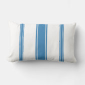 Blue and White Stripe  ランバークッション (正面)