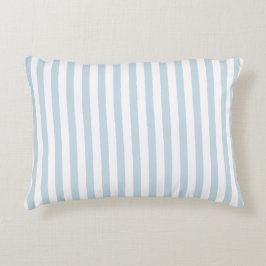 Blue and White Stripe Cabana Pillow Beach Club アクセントクッション