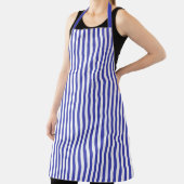 Blue And White Stripe Pattern Apron エプロン (インサイチュ)