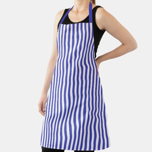Blue And White Stripe Pattern Apron エプロン (インサイチュ)
