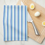 Blue and White Striped キッチンタオル<br><div class="desc">Classic blue and white stripes.</div>