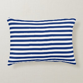 Blue and White Stripes アクセントクッション