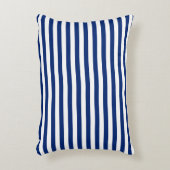 Blue and White Stripes アクセントクッション (正面(垂直))