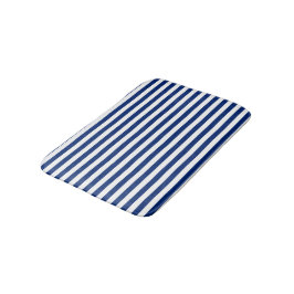 Blue and White Stripes バスマット