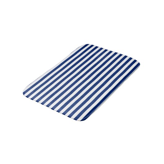 Blue and White Stripes バスマット (アングル)