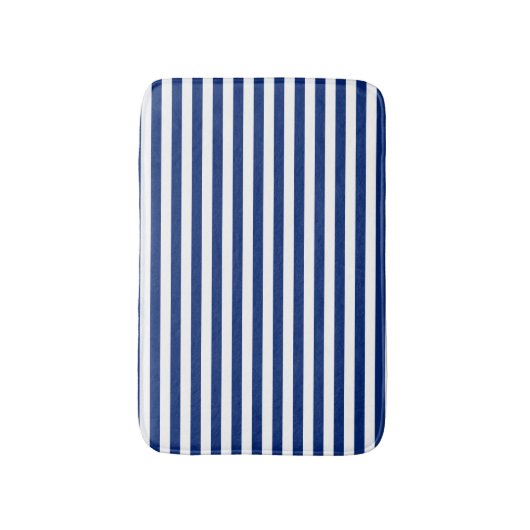 Blue and White Stripes バスマット (正面縦)